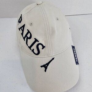 Paris City of Lights Tan Eiffel Tower France  Sherry 100% Cotton  Adjustable Hat